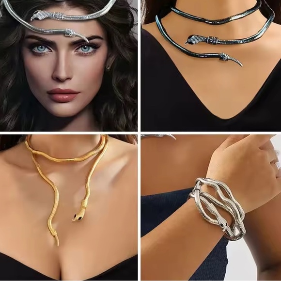 Serpenti Gold Snack Necklace-Bracelet-Multifunctional - Picture 6 of 11